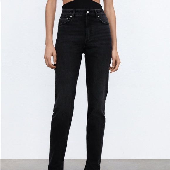 Zara Jeans Zara Black Hi Rise Full Length Jeans Poshmark